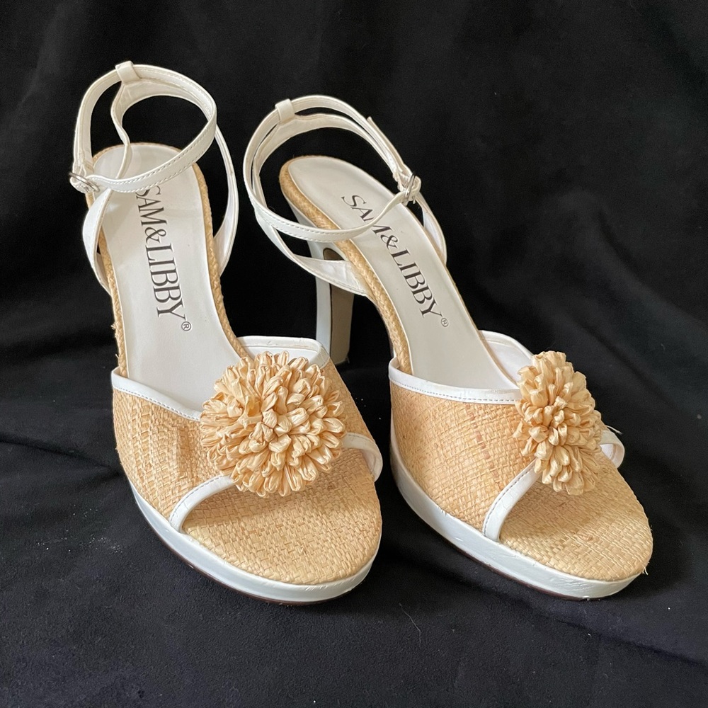 Sam & Libby Macrame Heels Size 8.5👡